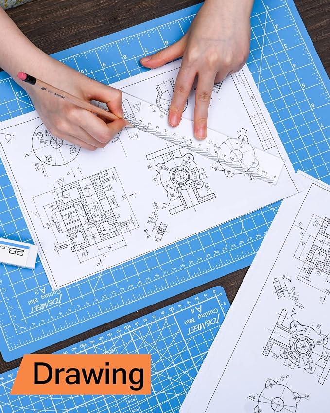 Density-upgraded 9"x12" Self Healing Cutting Mat, Idemeet Rotary Sewing Mat - Image 5