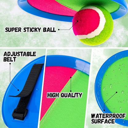 Toss and Catch Ball Set, Outdoor Games, Beach/Backyard/Lawn Games, Paddle Ball - Image 6