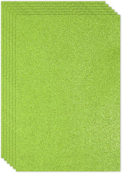 PATIKIL 2mm Thick Non Adhesive Glitter Foam Sheet 16x24inch Green, EVA Shiny by PATIKIL