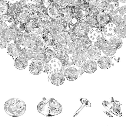 150 Sets Pin Backs Replacement Lapel Butterfly Clutch Pin Silver Butterfly Tie by Unknown