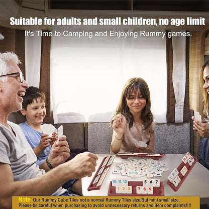 Smilejoy Mini Rummy Cube 4 Players Edition, Travel Rummy Game Set - Image 7