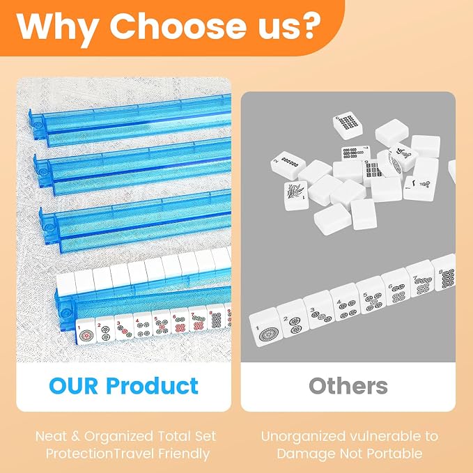 Mahjong Racks with Pushers, Imports Modern Mahjong Racks with Built-in Pushers- - Image 6