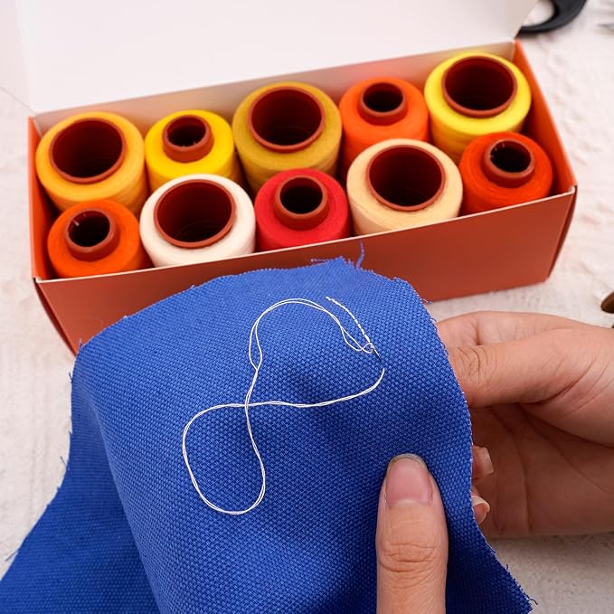 10 Pcs Sewing Thread, All Purpose Sewing Thread, 10 Spools Assorted Colors Each - Image 7