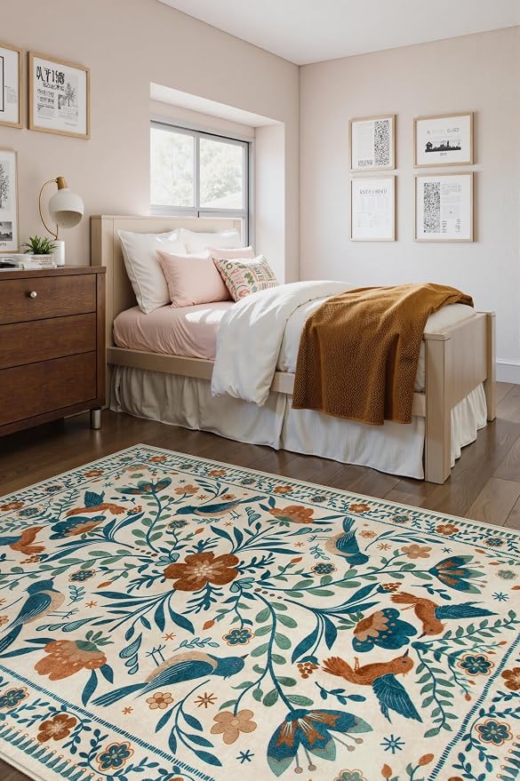 Morebes Washable Floral 8x10 Area Rugs - Image 7
