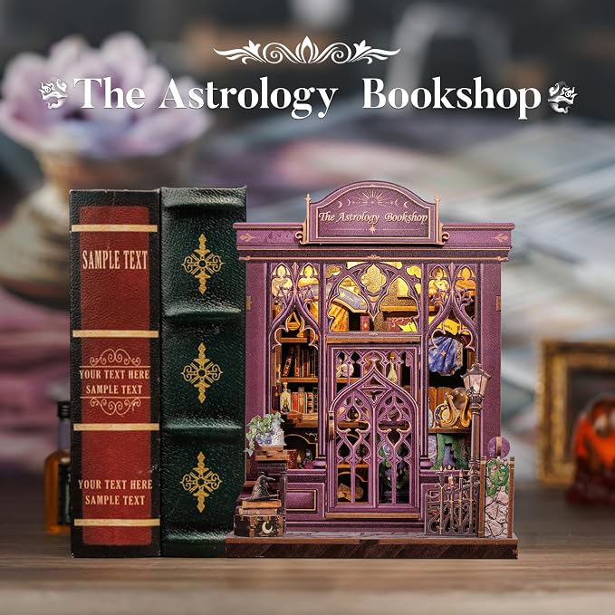 Fsolis Book Nook Kit, DIY Scene Miniature House Kit - Image 3