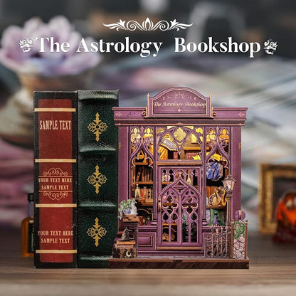 Fsolis Book Nook Kit, DIY Scene Miniature House Kit - Image 3
