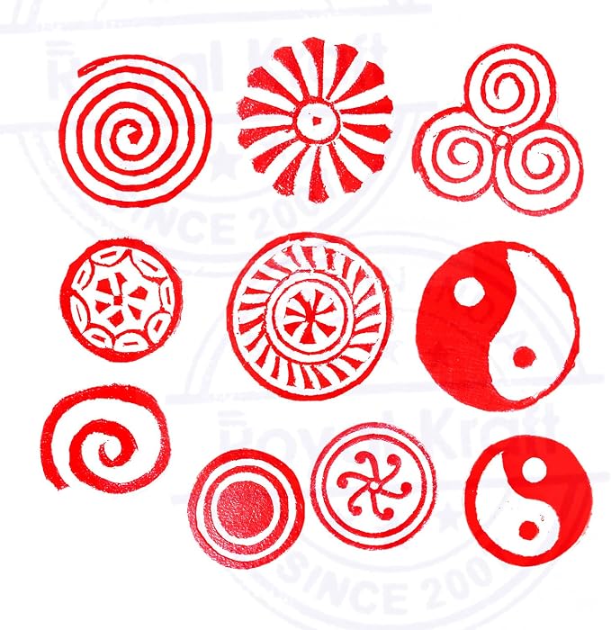 Textile Wood Blocks Original Small Round Shape Printing Stamps Htag2152 - Image 3