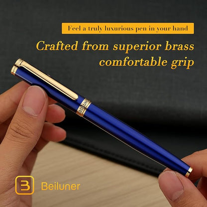 BEILUNER Blue Fountain Pen, Stunning Luxury Pens - Image 8