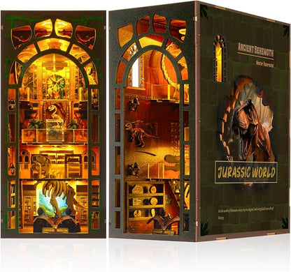 Book Nook Kit – DIY Wooden Miniature House Kits, Stunning Bookshelf Insert Decor by Unknown
