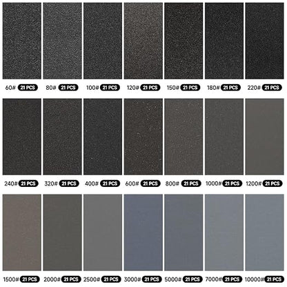 Sandpaper 1500 Grit, Wet Dry Sanding Sheets 9x3.6 inch - Image 4