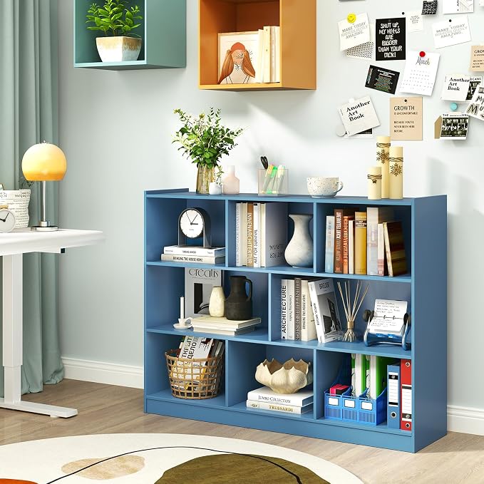 Giantex 8 Cube Bookcase, Freestanding 3-Tier Open Bookshelf, Modern Storage - Image 5