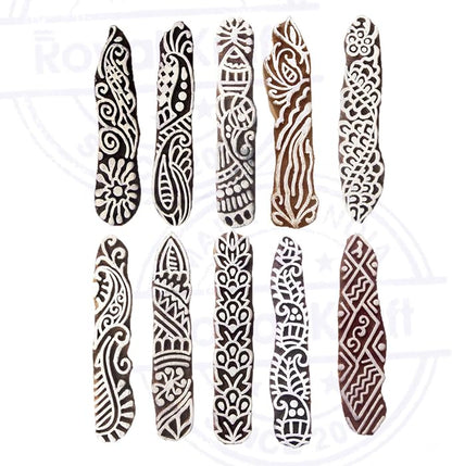 Pottery Printing Blocks Rural Border Shape Wood Stamps Htag2158 - Image 2