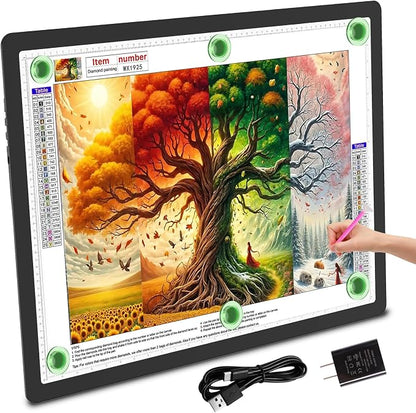 TOHETO A2 Light Pad 25.2''x18.4'', Large Magnetic LED Light Board by TOHETO