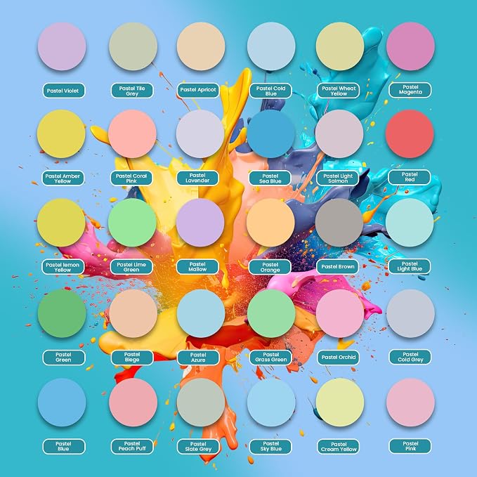 Acrylic Pouring Paint Set | 30 Vibrant Colors Including An Array Of Metallic - Image 2