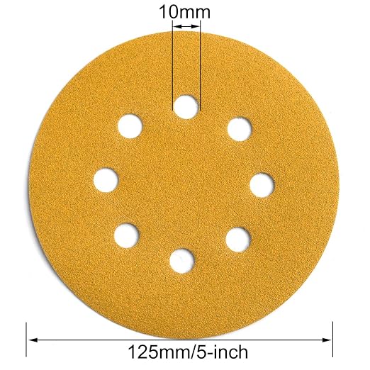 5-Inch 8-Hole Hook and Loop Sanding Discs 150-Grit Random Orbit Sandpaper - Image 6