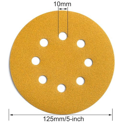 5-Inch 8-Hole Hook and Loop Sanding Discs 150-Grit Random Orbit Sandpaper - Image 6