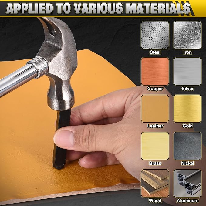 WorkBless 36PCS Metal Stamping Kit, 25/64" Steel Number and Letter Punch Set - Image 8