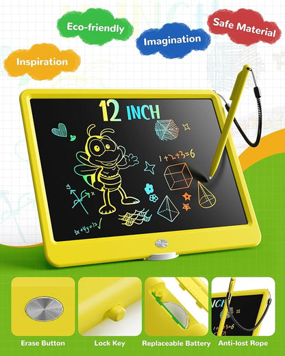KOKODI LCD Writing Tablet, 12 Inch Colorful Toddler Doodle Board Drawing Tablet - Image 6