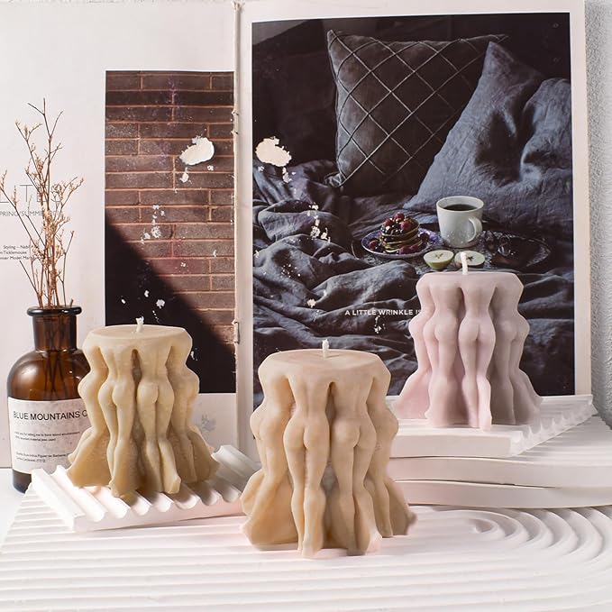 Cylinder Wave Rotation Body Soap Resin Casting Resin Making Molds Silicone Mold - Image 2