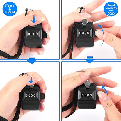 FEBSNOW Handheld Tally Counter Clicker 4 Digital Number Click Counter - Image 4