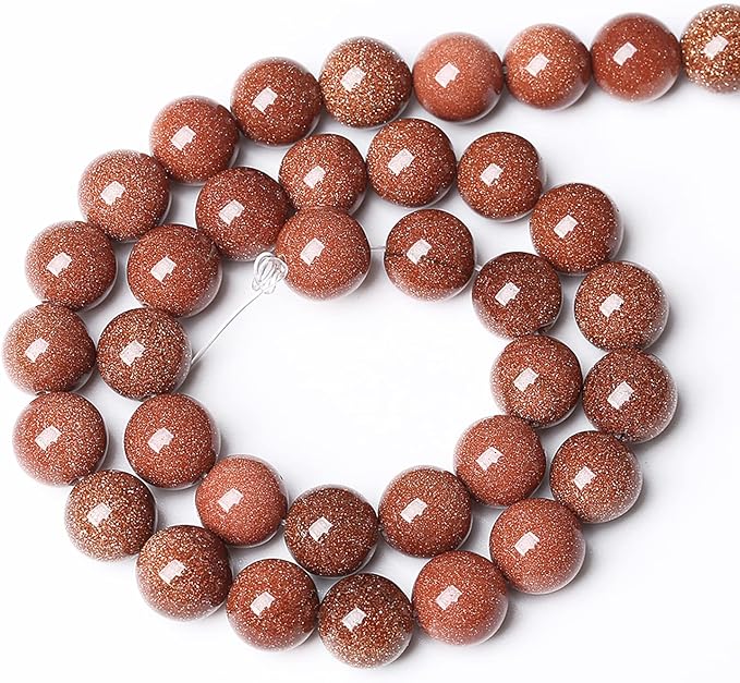 46pcs 8mm Natural Gold Sandstone Beads Gemstone Round Loose Beads - Image 5