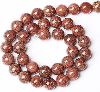 46pcs 8mm Natural Gold Sandstone Beads Gemstone Round Loose Beads - Image 5