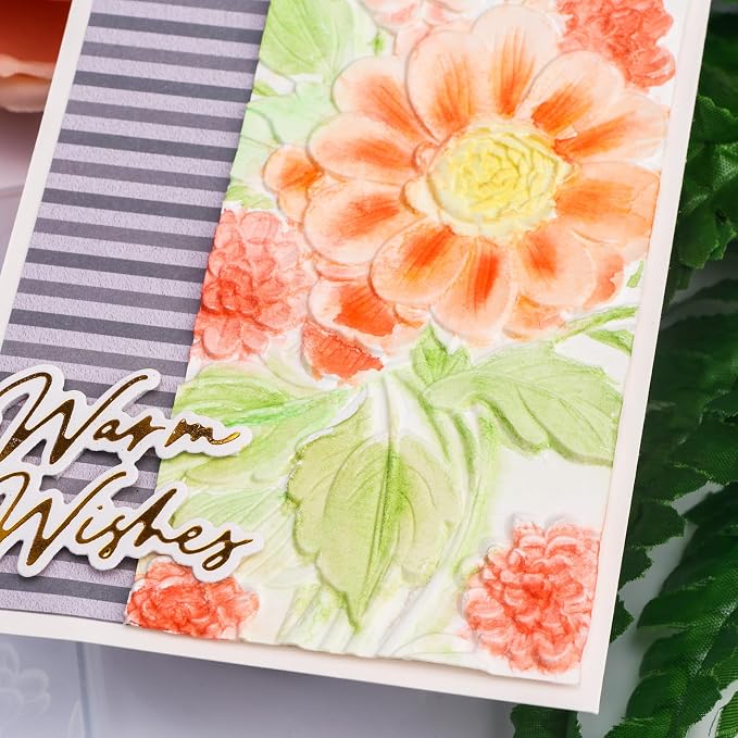 BAOFALI 3D Embossing Folder for Card Making Texture Fades Blossom Bloom Floral - Image 9