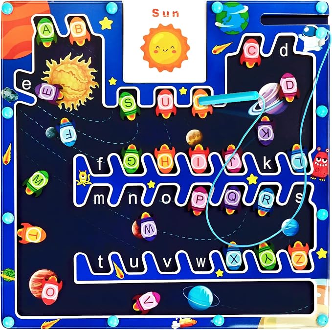 Magnetic Alphabet Maze Board by FICCURYS
