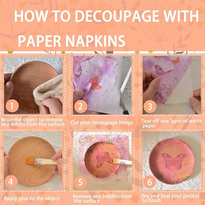 Decoupage Napkins Assorted Floral 27 Pack 9 Styles - Image 4
