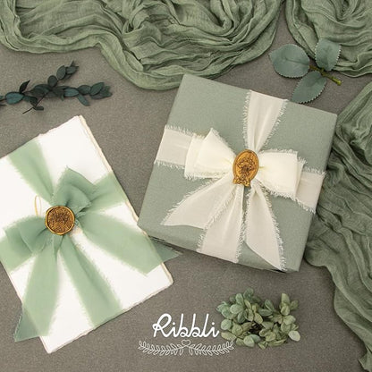 Ribbli Chiffon 1.5 Inch x 30 Yard Handmade Silk Ribbon - Image 3
