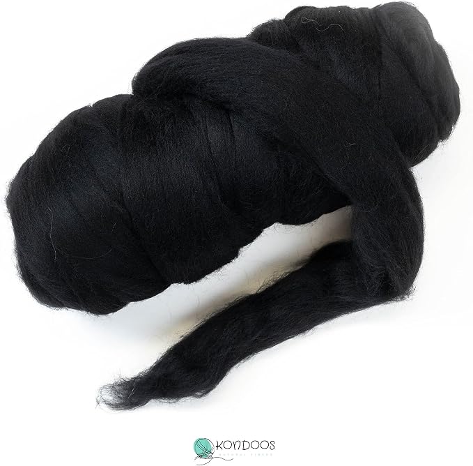 Colored Natural Wool roving, 1 lb. Best Wool - Image 2