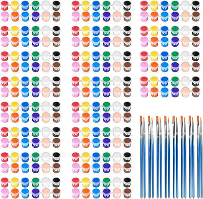 280 Pcs Mini Acrylic Paint Set for Kids, 12 Colors Washable Acrylic Paints by DUA+MAIGA