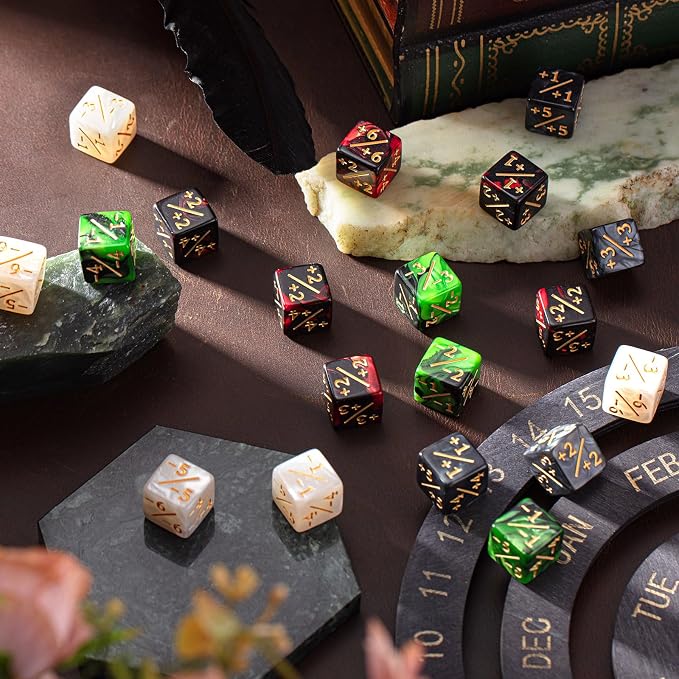Sumind 48 Pcs Magic Life Counter Dice -1/+1 Counters Commander Buff Tokens 6 - Image 4