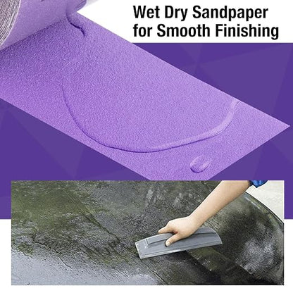 80 Grit PSA Purple Film Ceramic Sandpaper Roll, 2-3/4" Wide Continuous 10 Yard - Image 3