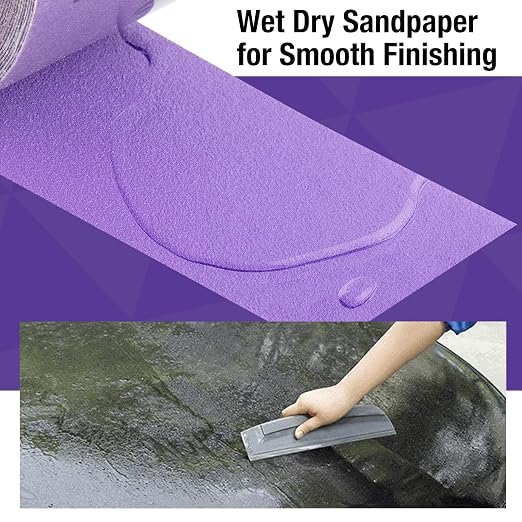 120 Grit PSA Purple Film Ceramic Sandpaper Roll, 2-3/4" Wide Continuous 10 Yard - Image 3