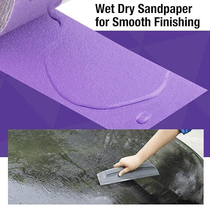 100 Grit PSA Purple Film Ceramic Sandpaper Roll, 2-3/4" Wide Continuous 10 Yard - Image 3