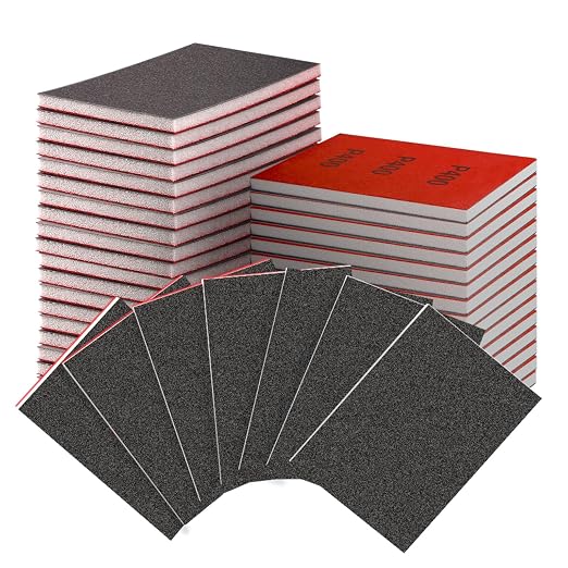 30 Pcs Sanding Sponge 400 Grit, Washable & Reusable Sanding Blocks by Unknown