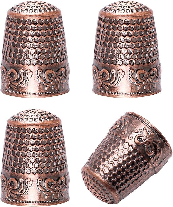 4Pack Thimbles for Hand Sewing, Sewing Thimble Hand-Working Sewing Thimble by Zhaoyao