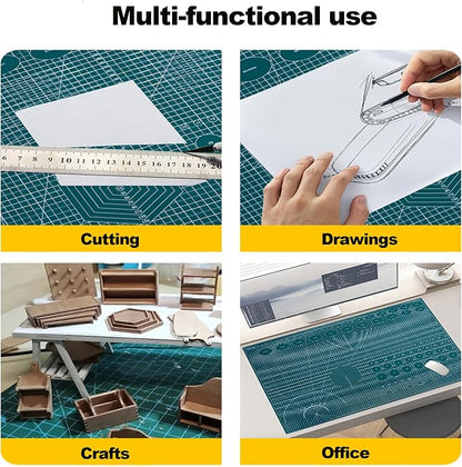 A5 Cutting Mat, Self Healing Sewing Mat, Craft Mat Double Sided 3-Ply Craft - Image 5