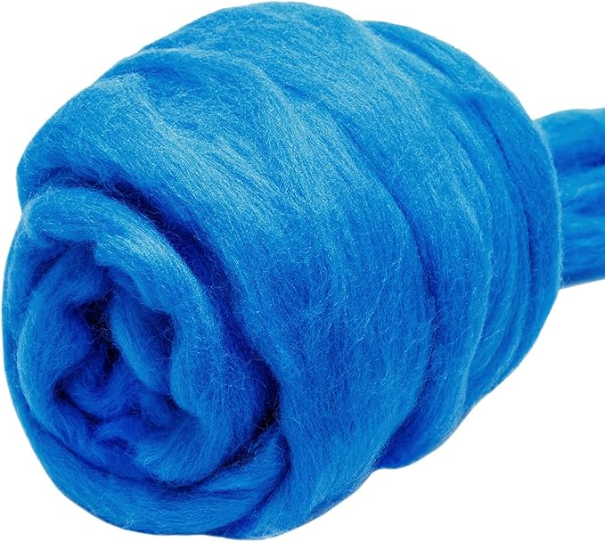 3.53oz Wool Roving Yarn, Fiber Roving Wool Top, Wool Felting Supplies, Chunky by Jupean