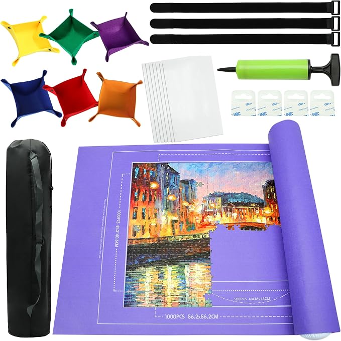 Puzzle Mat Roll Up| Jigsaw Puzzle Mat Roll Up| Roll-Up Save Pad Trays by FELIZROCA
