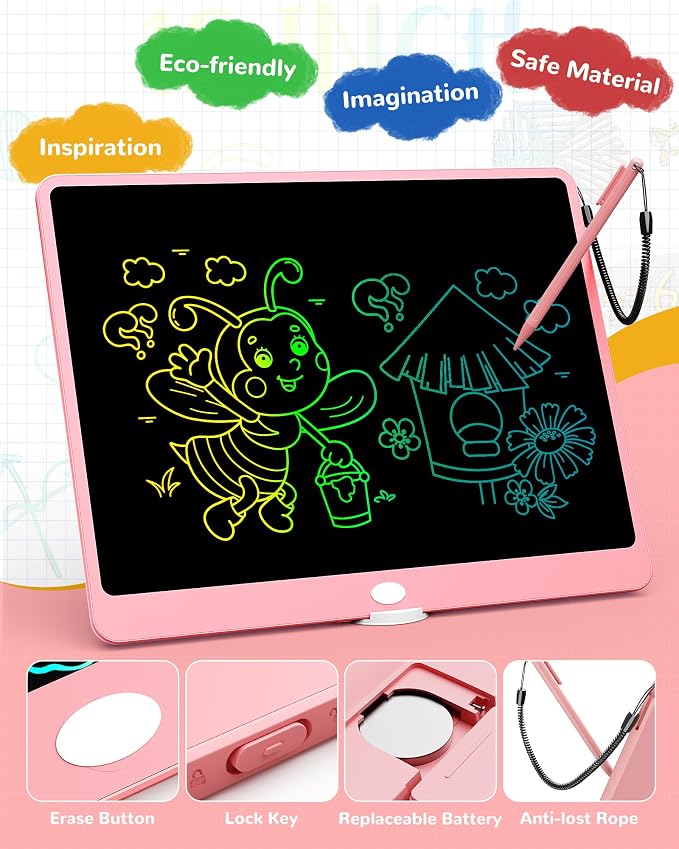 KOKODI LCD Writing Tablet, 16 Inch Colorful Toddler Doodle Board Drawing Tablet - Image 6