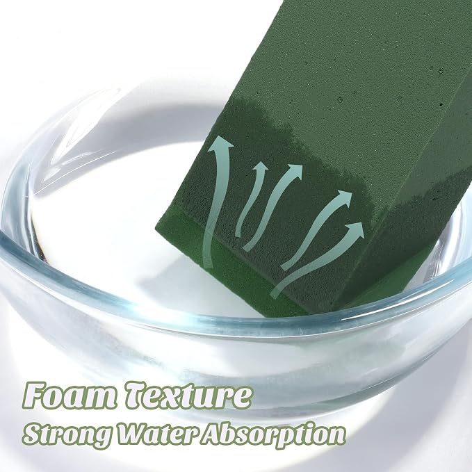 24 Packs Floral Foam Blocks Wet & Dry Floral Foam Bricks 5.5x3.1x1.8 Inch - Image 3