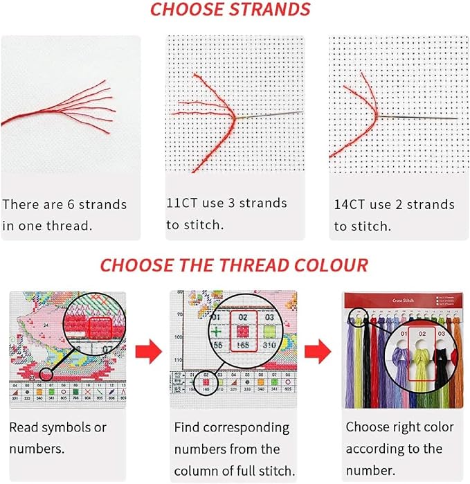 Funchey Stamped Cross Stitch Kits, DIY Cross Stitch Pattern - Image 7