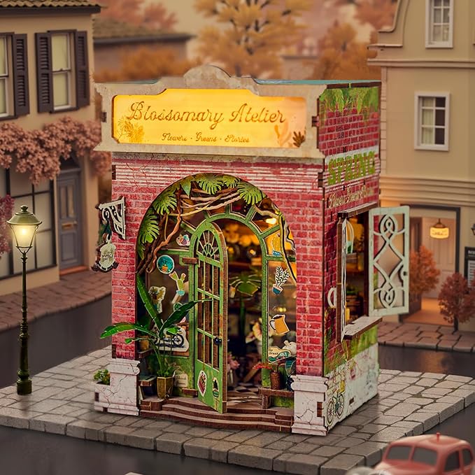 DIY Book Nook Kit, Miniature Dollhouse Bookshelf Insert - Image 6