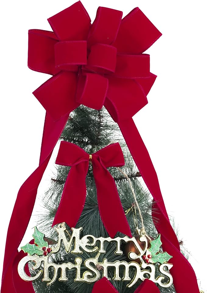 MEEDEE 1.5 Inch Velvet Wired Ribbon - Image 6