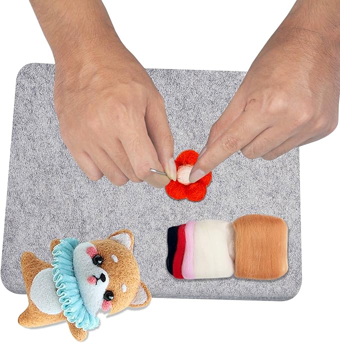 YCWEI YCWEI Needle Felting Pad, 100% Natural Wool Needled Felting Mat, Thick - Image 3