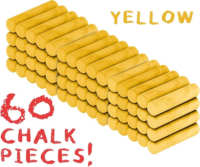 Kid Made Modern 60 Count Pack of Sidewalk Chalk – Yellow - Image 2