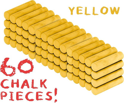 Kid Made Modern 60 Count Pack of Sidewalk Chalk – Yellow - Image 2