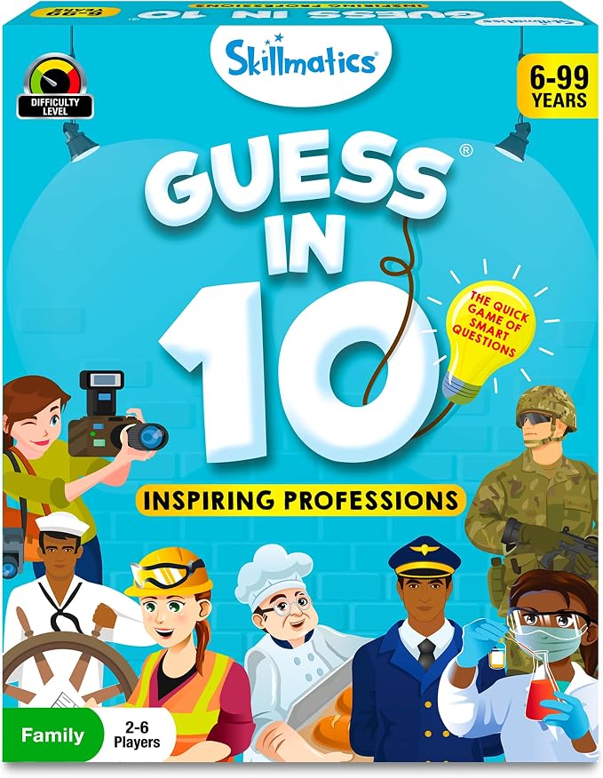 Skillmatics Guess in 10 Professions, Kids & Families Who Love Card Games by Skillmatics